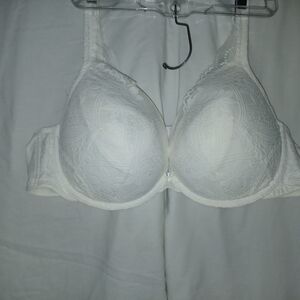 Cacique White Full Coverage Bra with Underwire Support